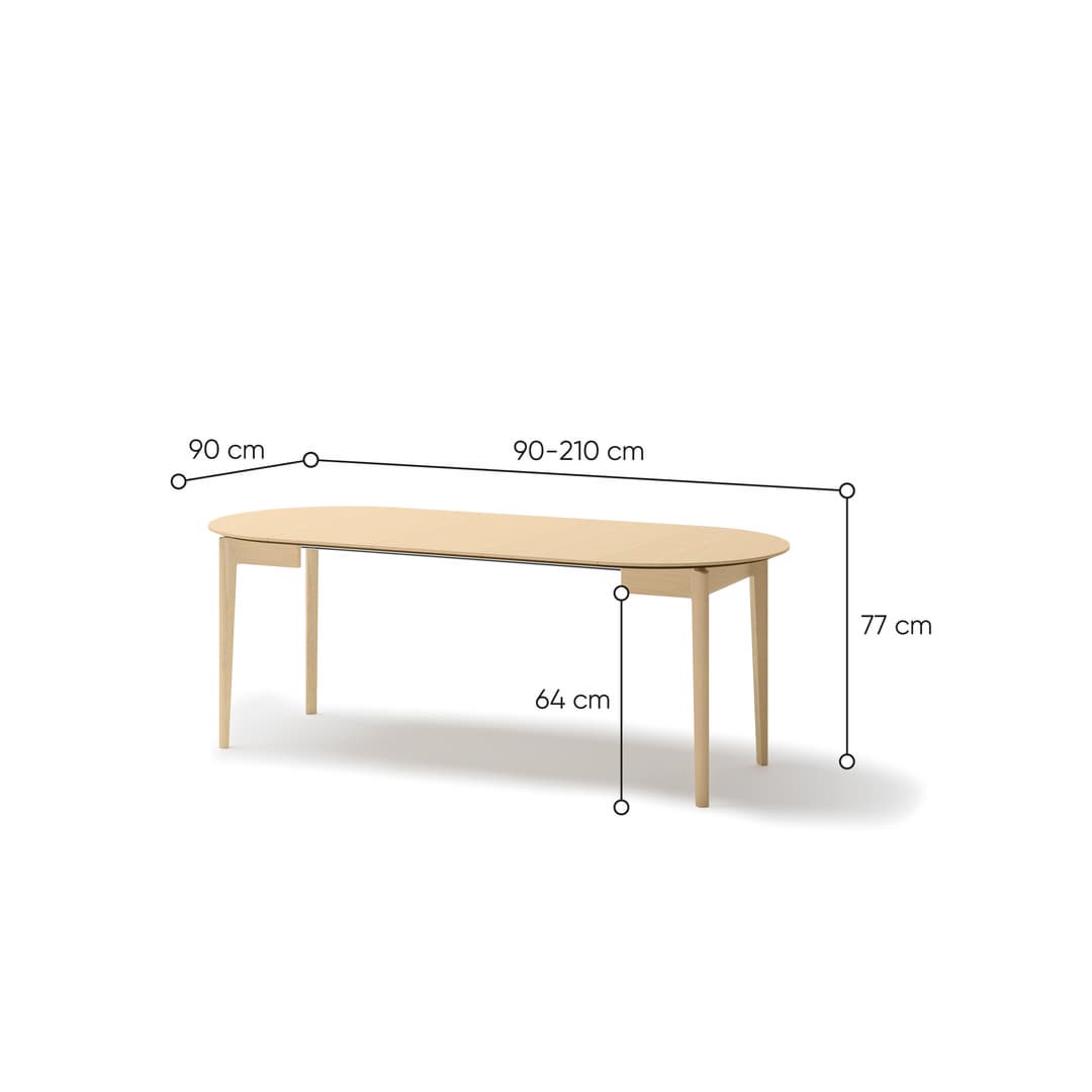 Plot PT-05 Extendable Dining Table 90cm