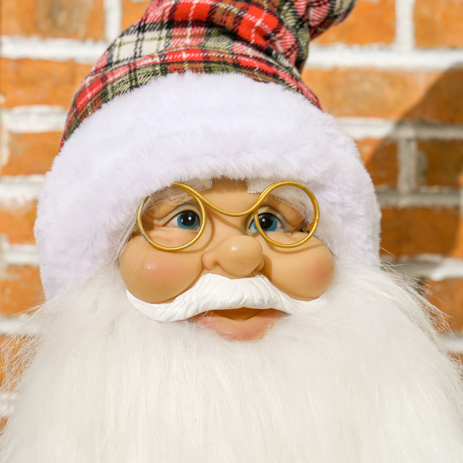 HOMCOM 120cm Animated Santa Claus Figure, with Sound and Lights - Red/Green