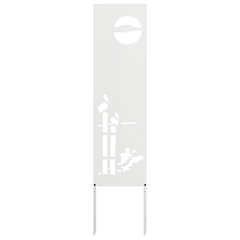 vidaXL Garden Privacy Screen White 32 x 140 cm Cold-rolled steel 4