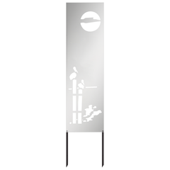 vidaXL Garden Privacy Screen Silver 32 x 140 cm Galvanised steel 4