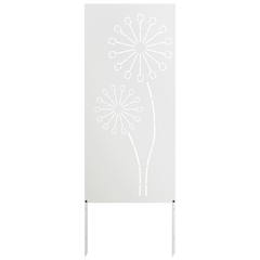 vidaXL Garden Privacy Screen White 50 x 140 cm Cold-rolled steel 4