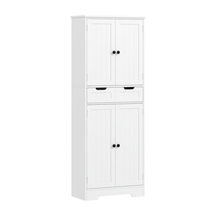 HOMCOM Tall Bathroom Cabinet, Freestanding Bathroom Storage Cabinet with Drawer, Shelves and Doors, 60 x 30 x 160 cm, White