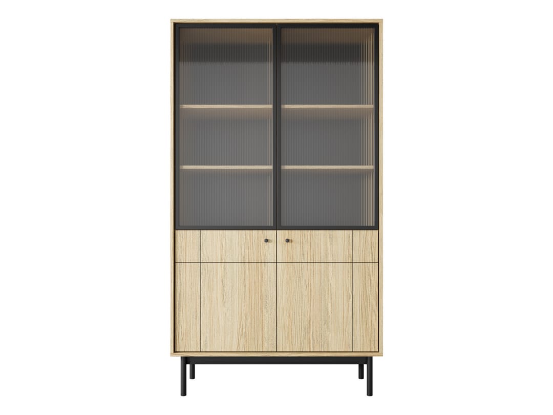 Japandi Tall Display Cabinet 104cm