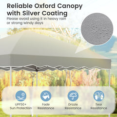 300 x 300 cm Pop up Canopy Tent with Wheeled Bag-Grey