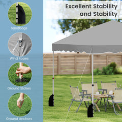 300 x 300 cm Pop up Canopy Tent with Wheeled Bag-Grey