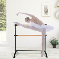 4 Feet Freestanding Ballet Barre with Height Adjustable-Black