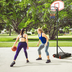 Portable Basketball Hoop with Wheels and 28" Backboard for Kids Youth Adults and Family