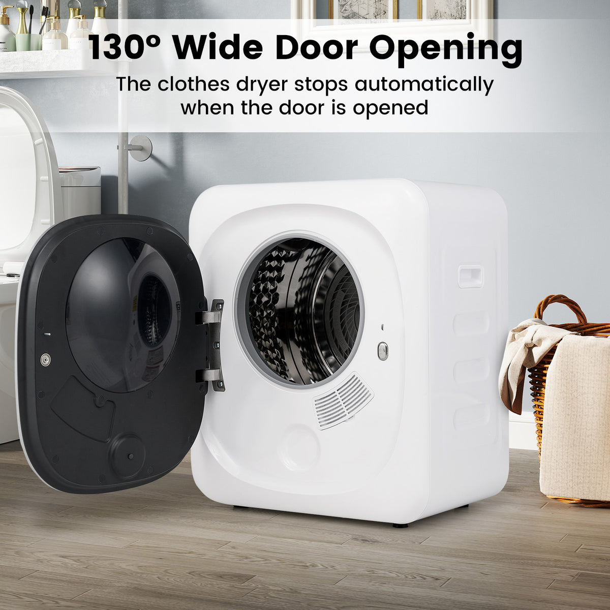 Portable Clothes Dryer Compact Laundry Dryer with 5 kg Stainless Steel Tub