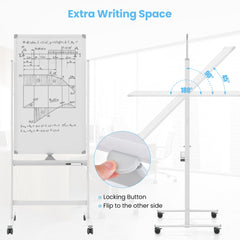 The home office board showing the mechanism to flip and lock the writing surface