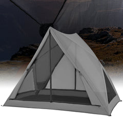 Pop-up Camping Tent with Carry Bag and Rainfly for 2-3 People-Grey