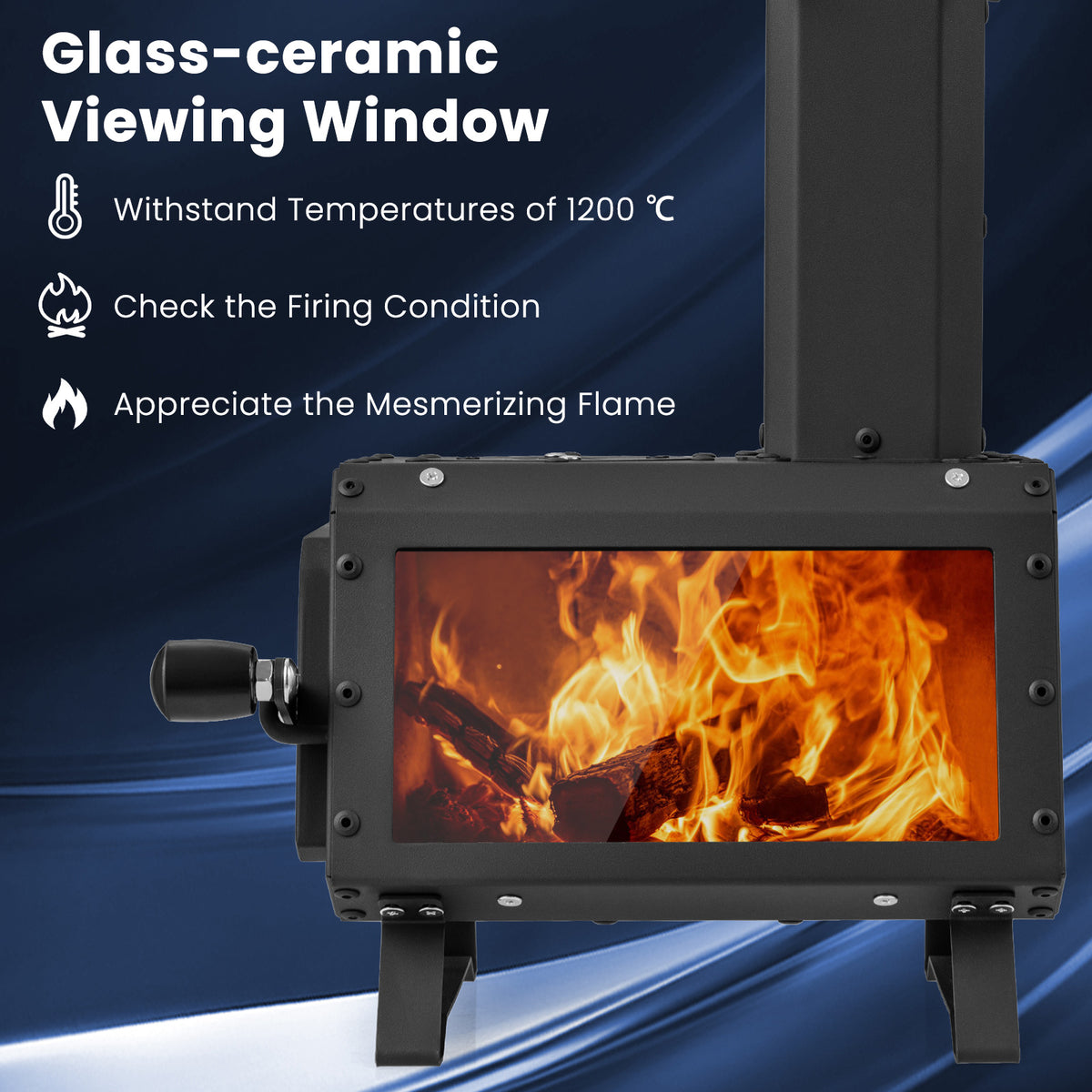 Portable Wood Burning Stove with 2 Cooking Positions