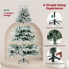 The christmas tree shown in three separate sections with close-ups of the assembly parts