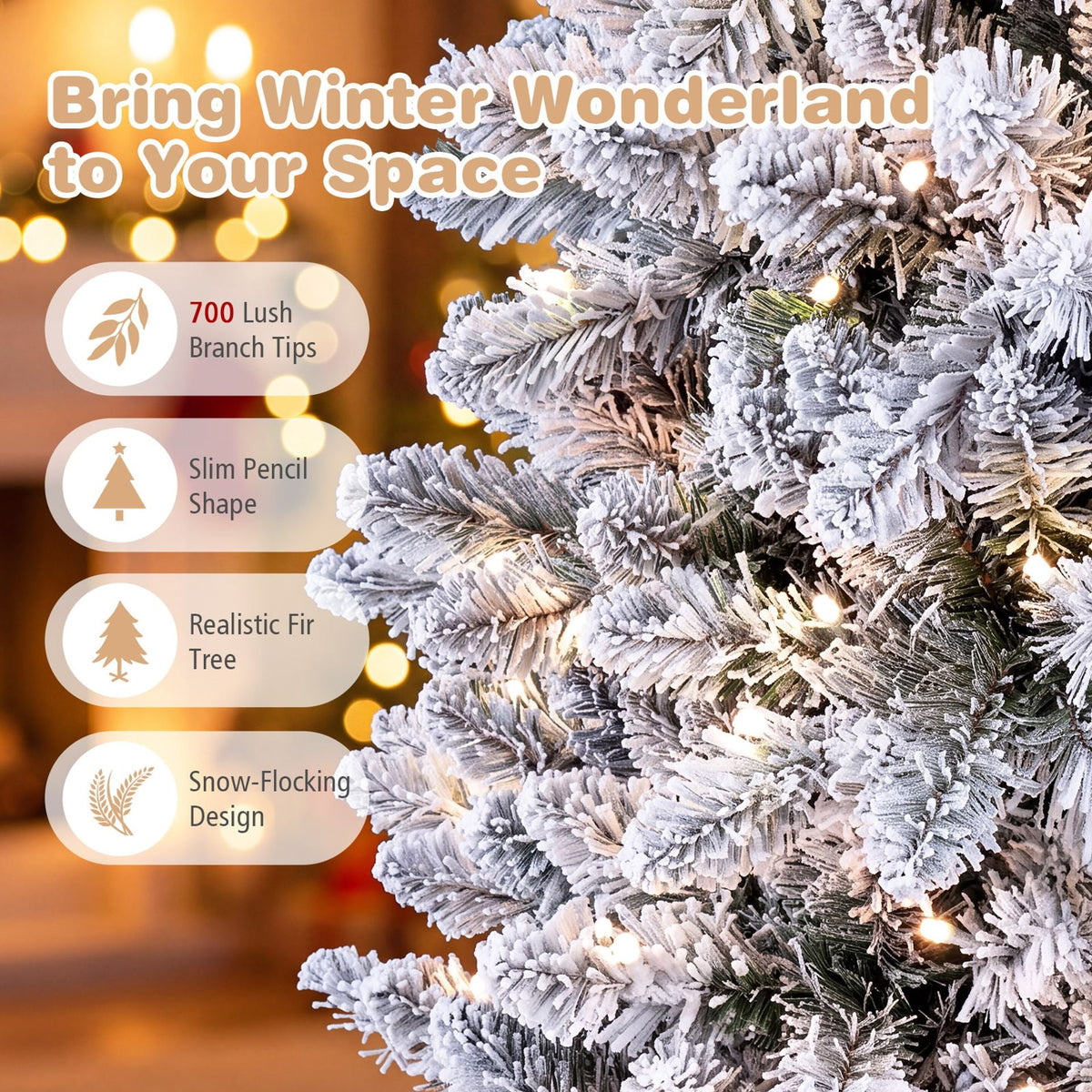 Prelit Artificial Christmas Tree, image 7