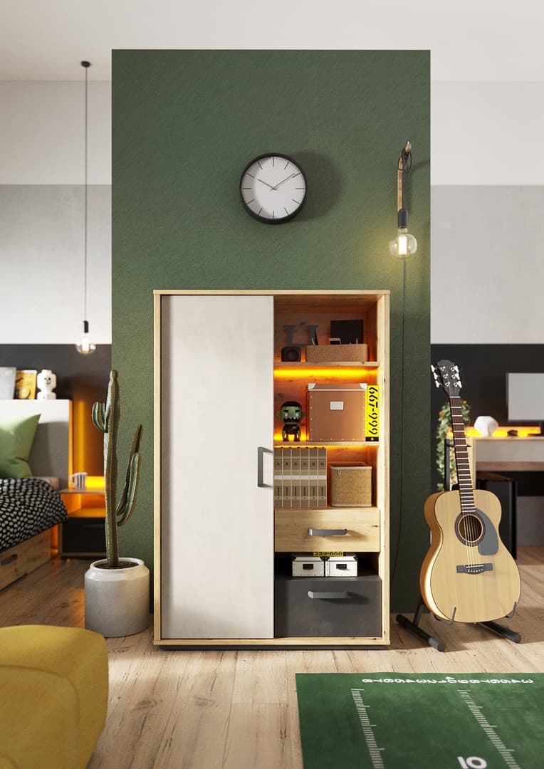 Qubic 05 Storage Cabinet 90cm with LED - product image 5