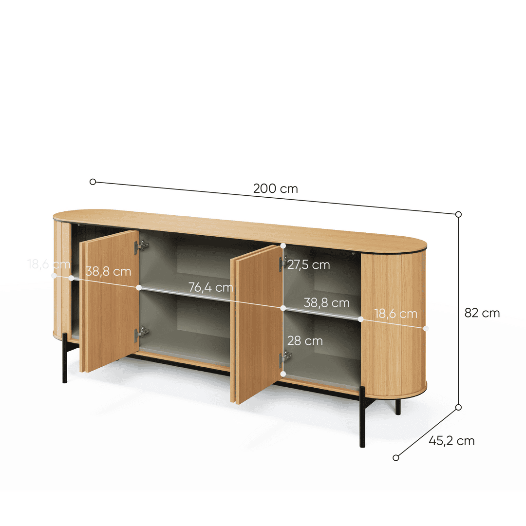 Rotto RT-04 Sideboard Cabinet 200cm - product image 5