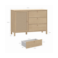 Skelbit Sideboard Cabinet 116cm in Oak Elegant, image 5