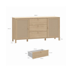 Skelbit Sideboard Cabinet 163cm in Oak Elegant, image 5