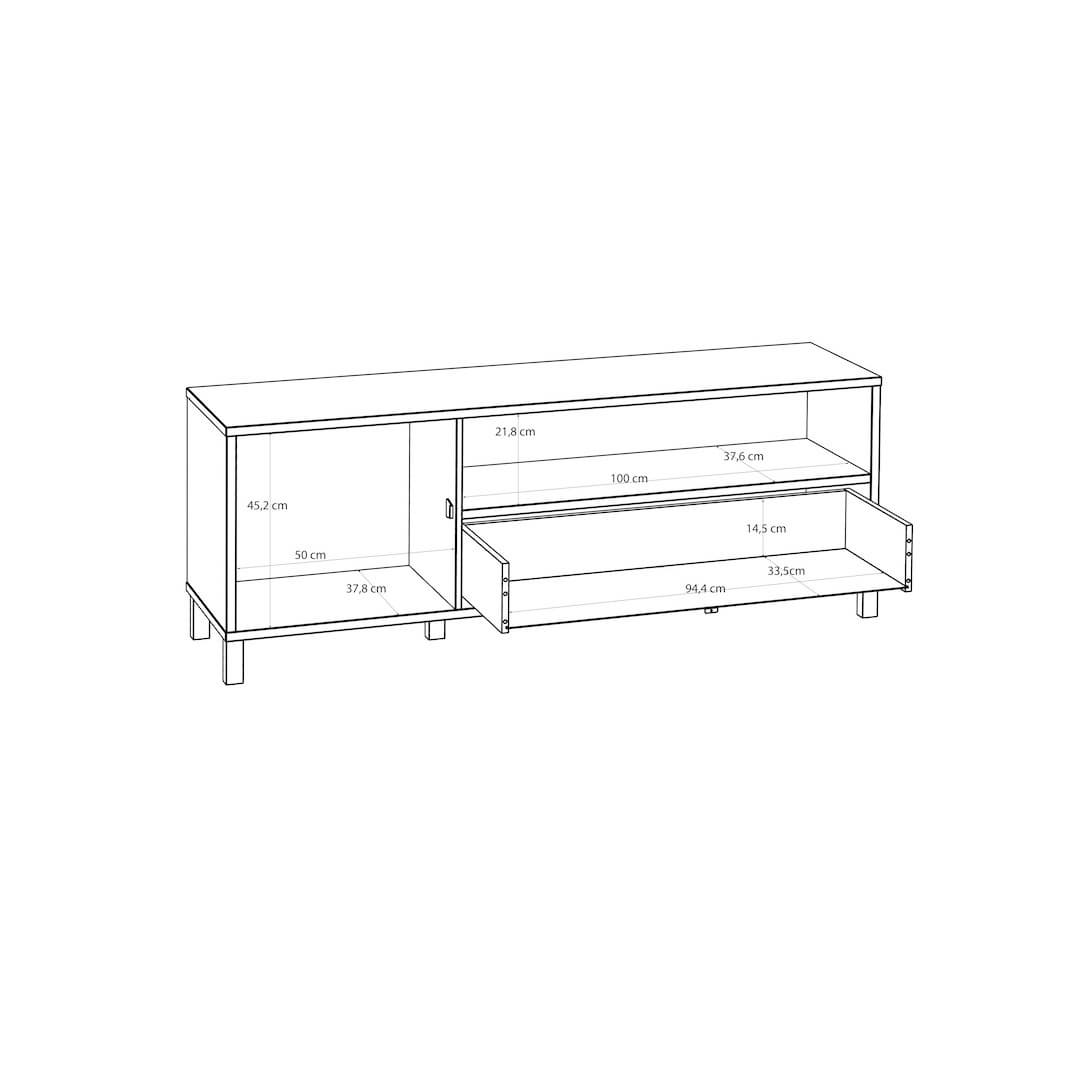 Skelbit TV Stand 156cm in Oak Elegant, image 8