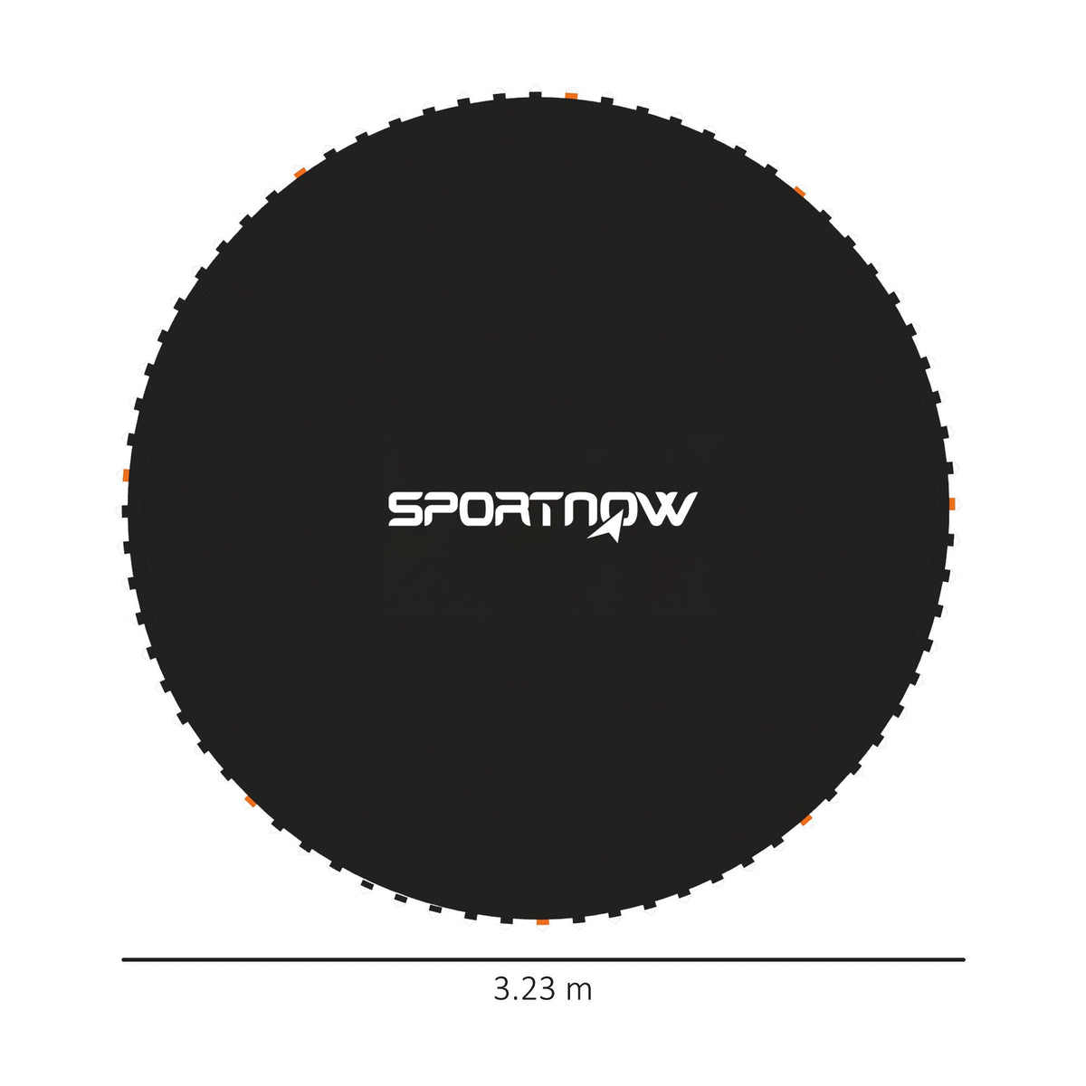 SPORTNOW Replacement Trampoline Mat with Spring Pull Tool, 72 V-Hooks, for 12ft Trampoline using 14cm Springs, Black