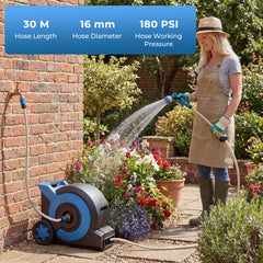 Retractable Garden Hose Reel 16 mm x 130 M Heavy Duty Floor