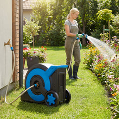 Retractable Garden Hose Reel 16 mm x 130 M Heavy Duty Floor