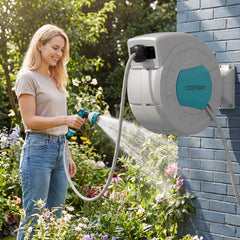 Retractable Garden Hose Reel Heavy Duty Water Hose for Patio