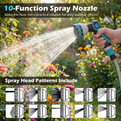 Retractable Garden Hose Reel Heavy Duty Water Hose for Patio