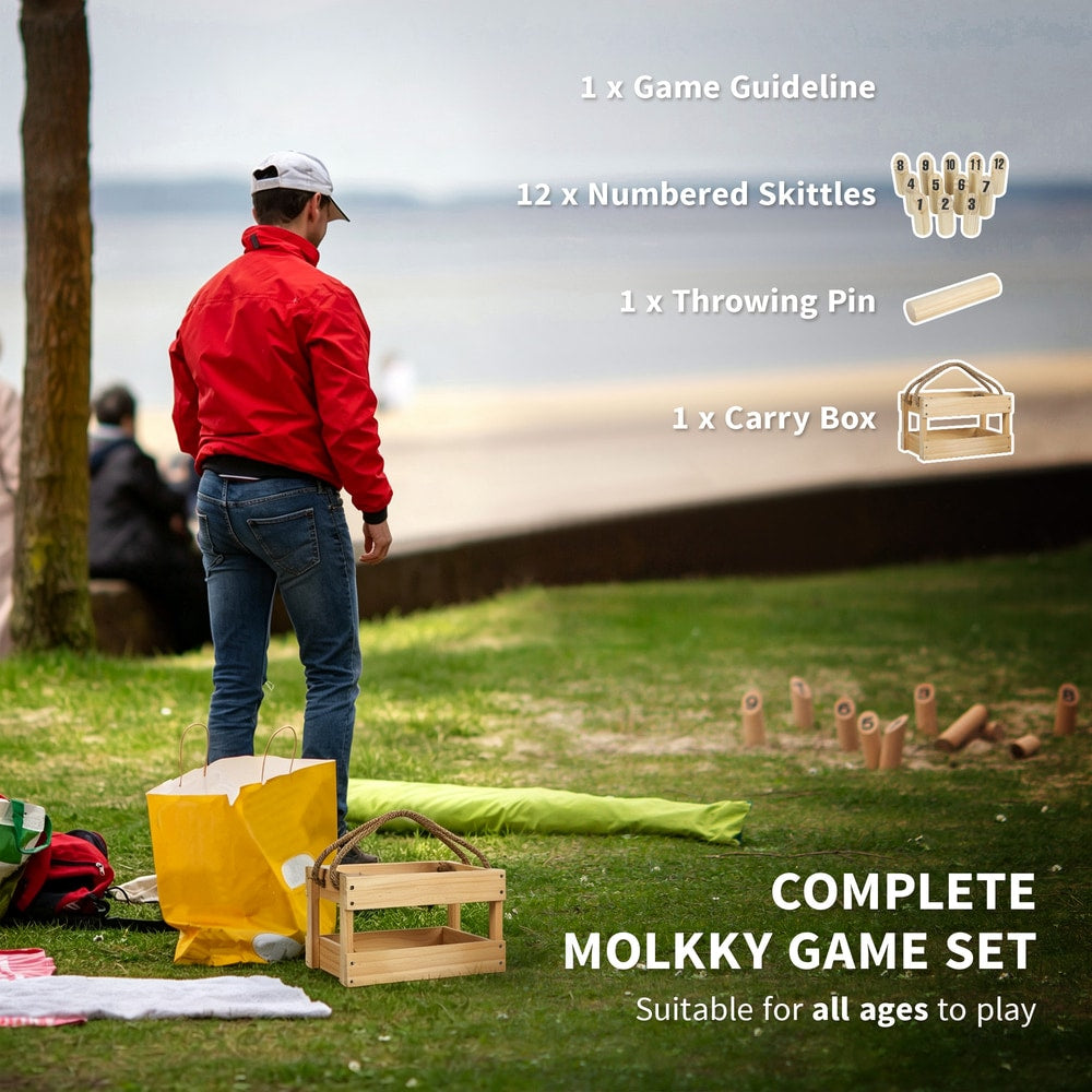 List of items included in the complete wooden scatter game set