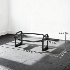 SPORTNOW Olympic Trap Bar, 2" Hex Barbell Bar with 300kg Capacity for Deadlifts, Shrugs, Squats and Farmer Walks