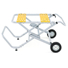 Rolling Foldable Heavy Duty Metal Base with 20cm Rubber Wheels-Yellow