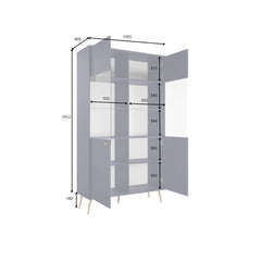 Rose Tall Display Cabinet 106cm