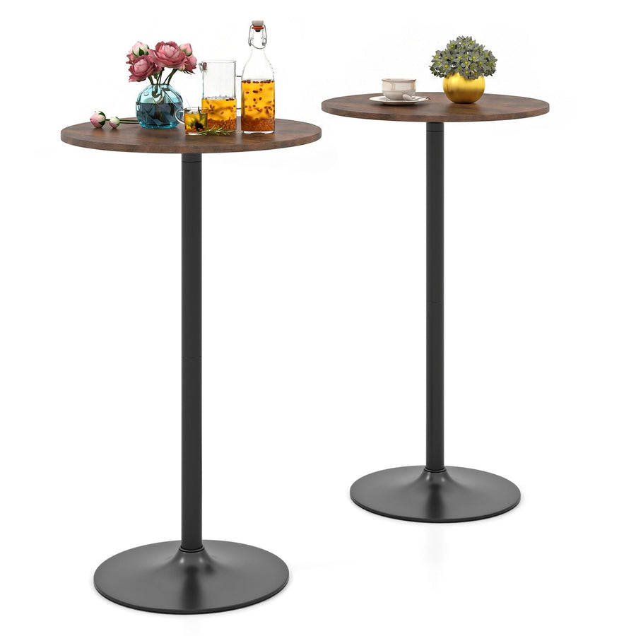 Round Bar Table in Brown