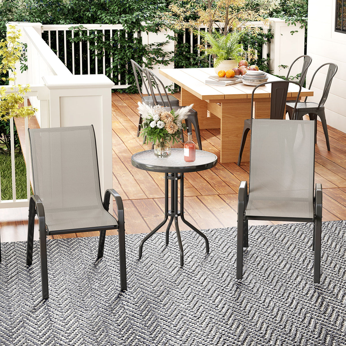 Outsunny Three-Piece Outdoor Garden Set - Light Grey - product image 2