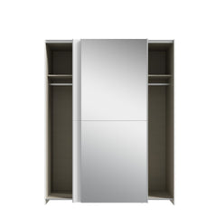 Ballara Sliding Door Wardrobe 150cm in White Gloss, image 6