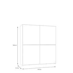 Ballara Sliding Door Wardrobe 170cm in White, image 3