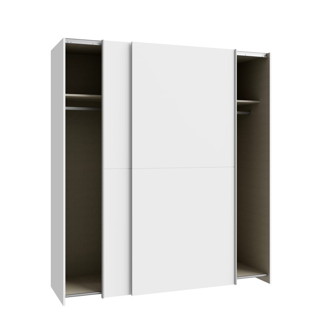 Ballara Sliding Door Wardrobe 170cm in White, image 2