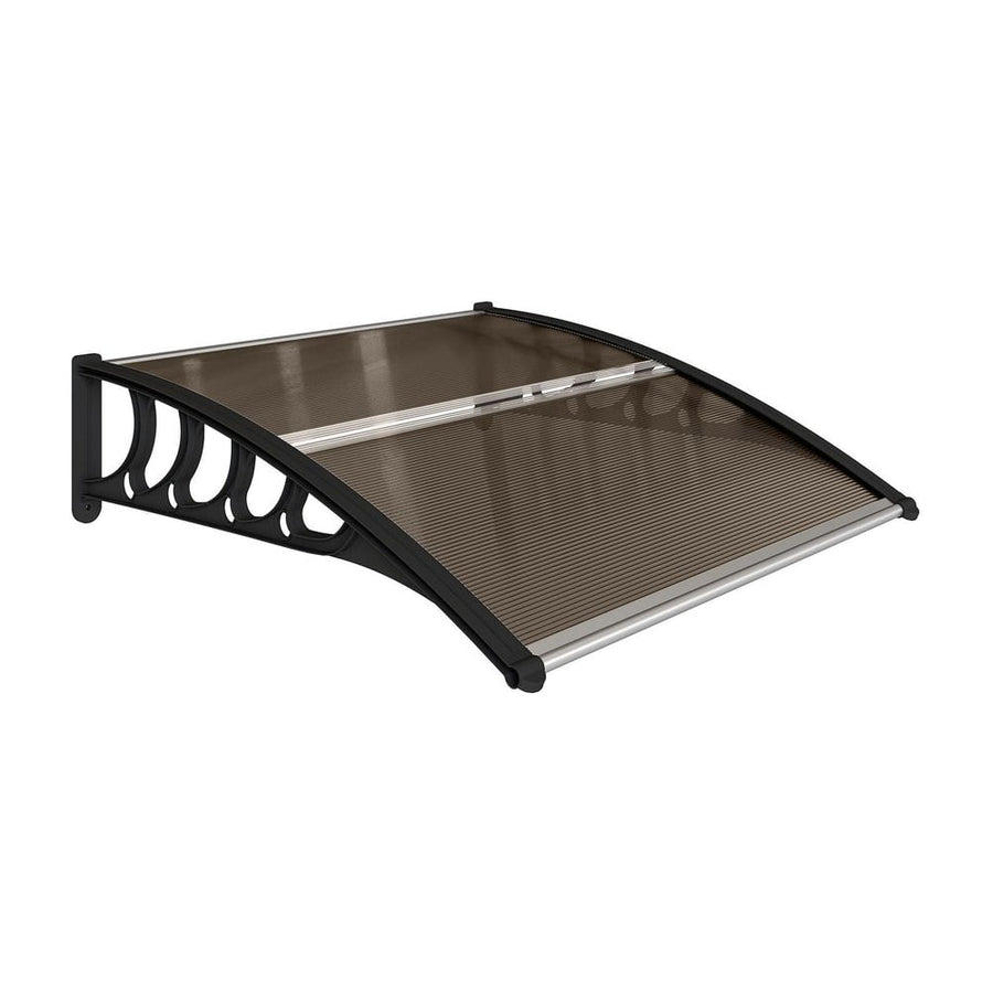 Outsunny Front Door Canopy, Outdoor Awning, Rain Shelter for Window, Porch and Front/Back Door, 103 x 96.5 cm, Brown
