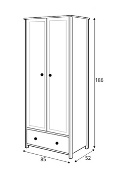 Story SO-01 Hinged Wardrobe 85cm