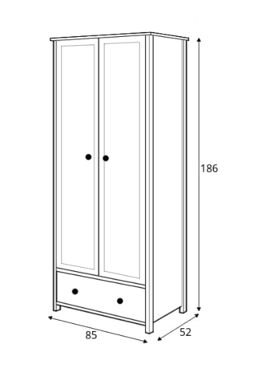 Story SO-01 Hinged Wardrobe 85cm