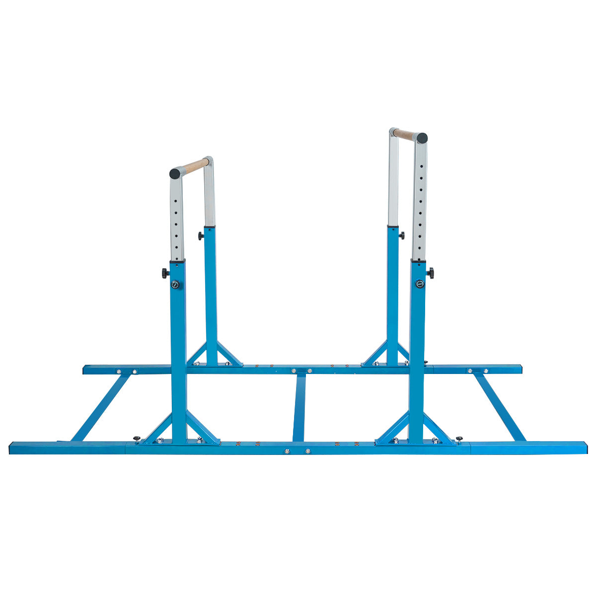 Kids Parallel Gymnastics Bar with Adjustable Width and 11-Level Heights-Blue