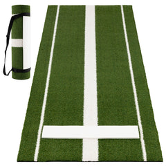 Softball Pitching Mat 10 x 3 FT Softball Training Aid with Pitching Mound-Green