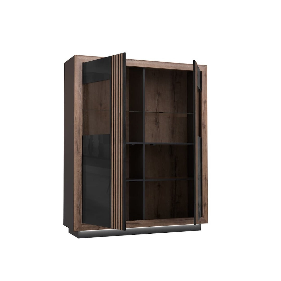 Savona Display Cabinet 133cm in Black, image 2