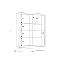 Savona Display Cabinet 133cm in Black, image 7