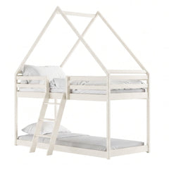 Wooden House Bunk Bed Sweet in Cotton, image 11