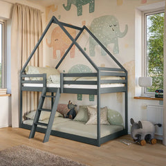 Wooden House Bunk Bed Sweet in Graphite, image 10