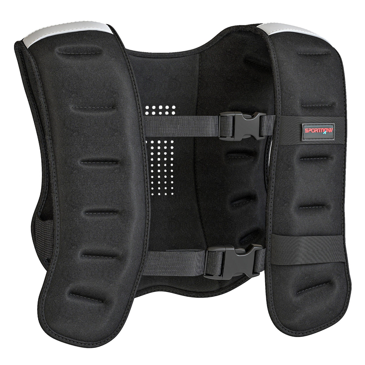 SPORTNOW Weighted Vest, 8 kg Weight Vest with Adjustable Straps, Reflective Strips, Black