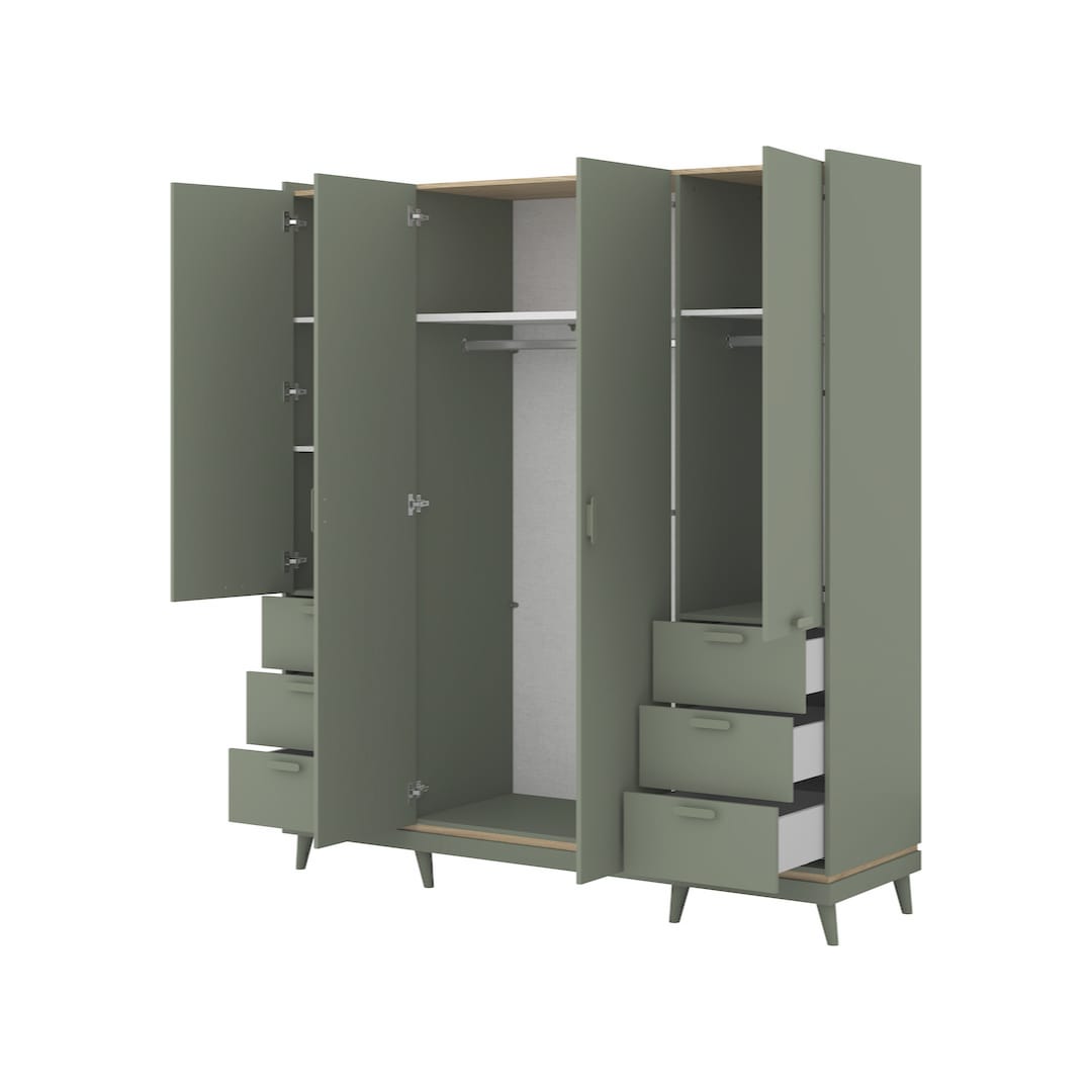 Scandi Hinged Door Wardrobe 190cm