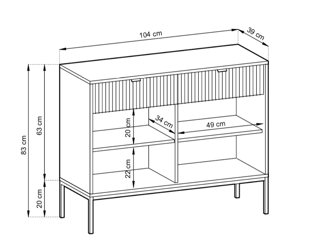 Nova Sideboard Cabinet 104cm - product image 25