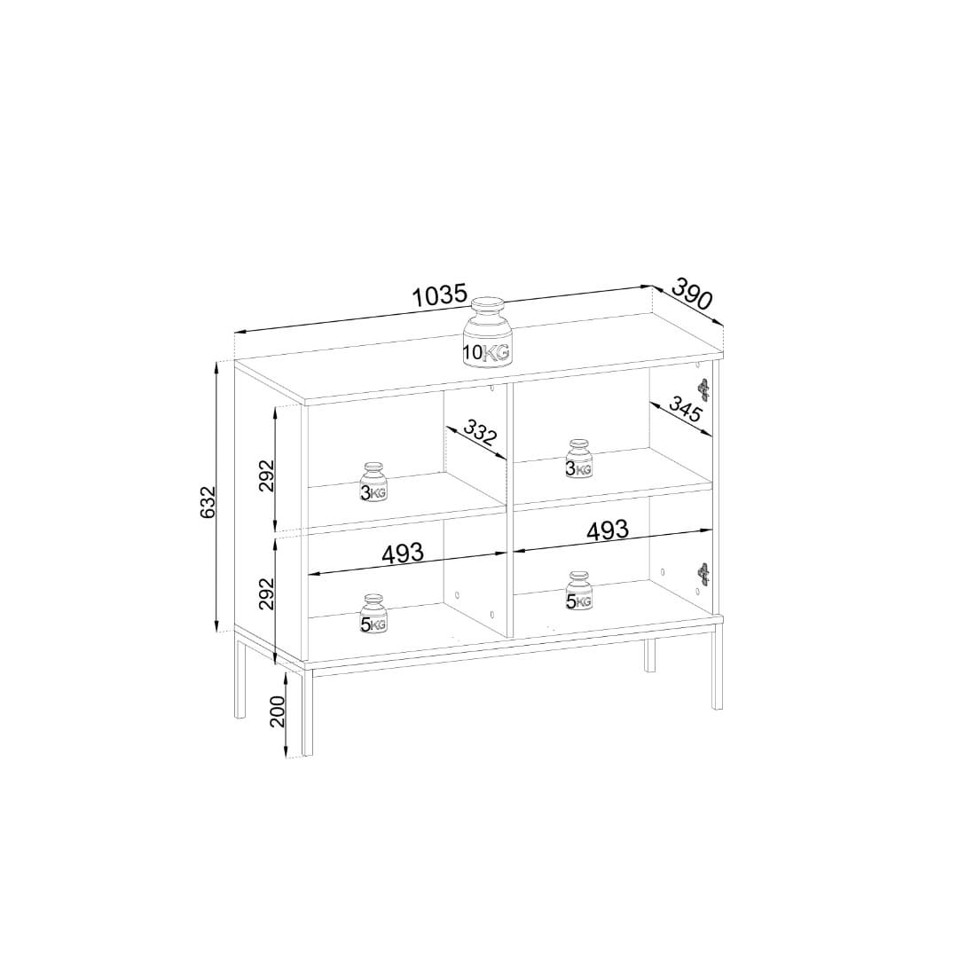 Sento Display Cabinet 104cm - product image 10