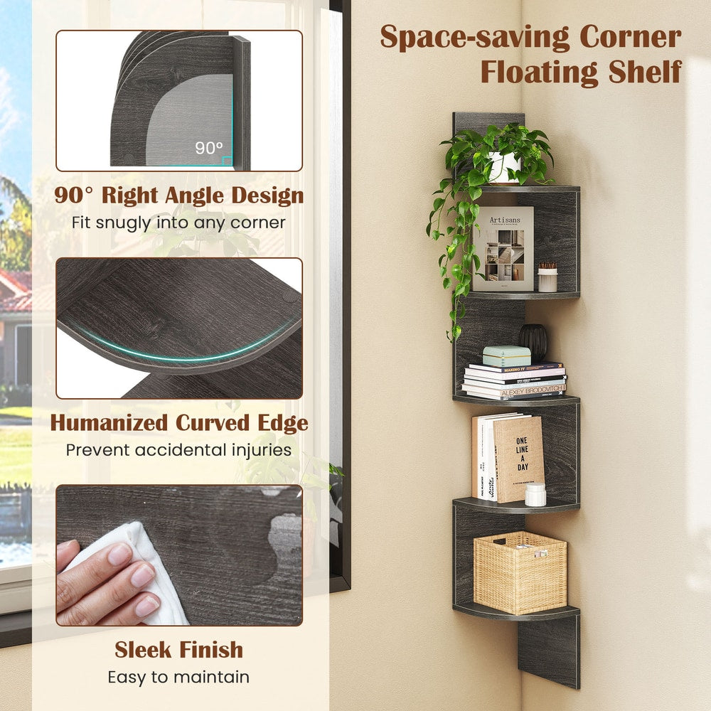 The bookcases showing close-up details of the corner design and smooth surface finish